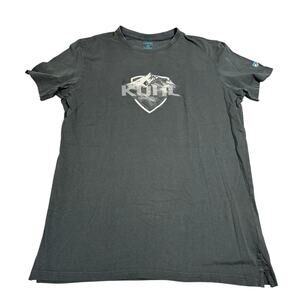 Kuhl Gray Short Sleeve Shirt Front Logo Mens Size M